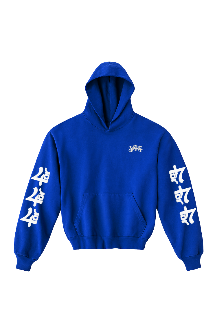444 HOODIE - TRUE BLUE