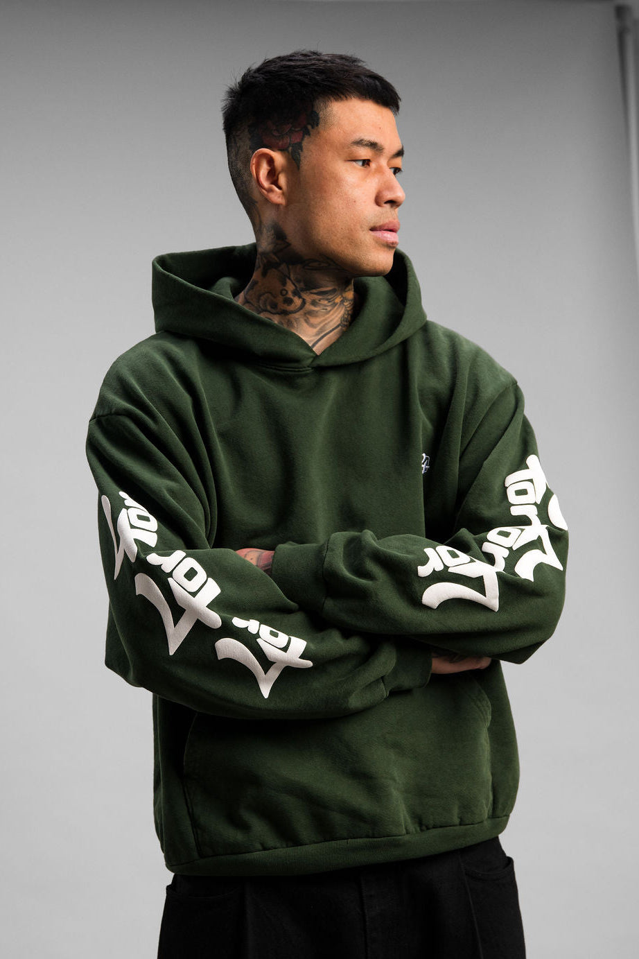 444 HOODIE - GROUNDING GREEN
