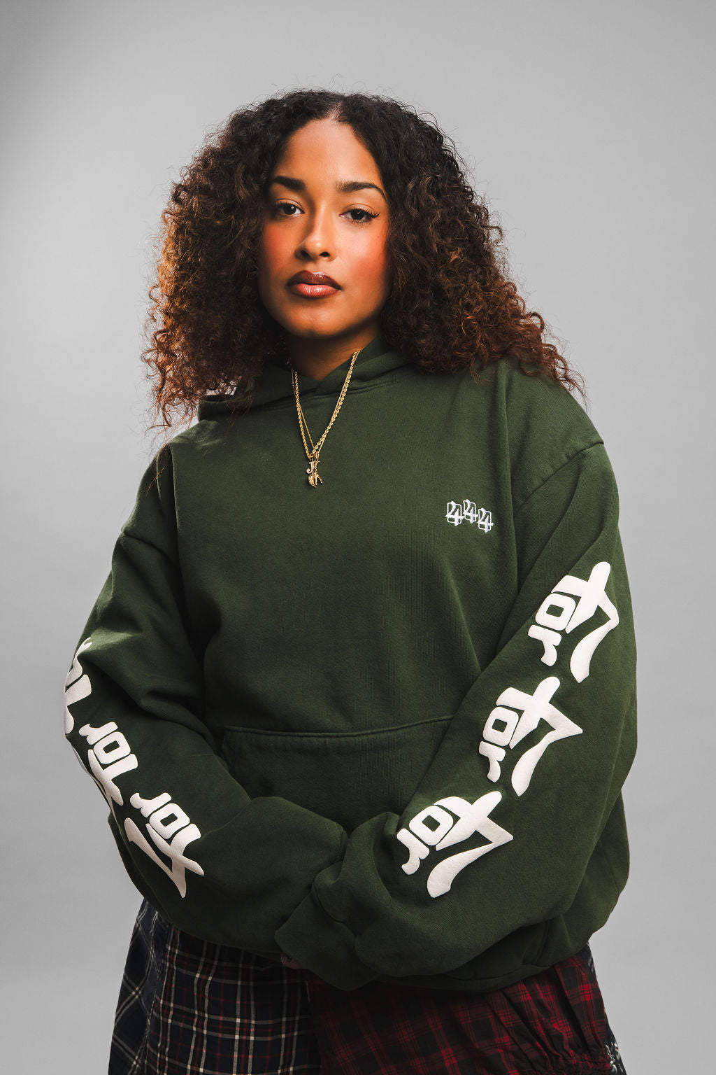 444 HOODIE - GROUNDING GREEN