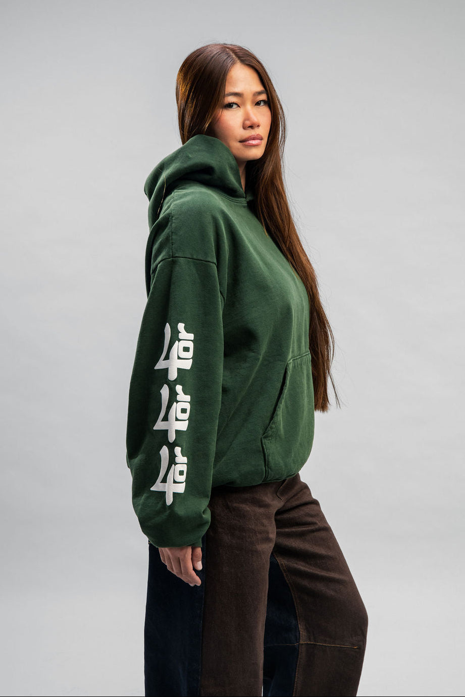 444 HOODIE - GROUNDING GREEN
