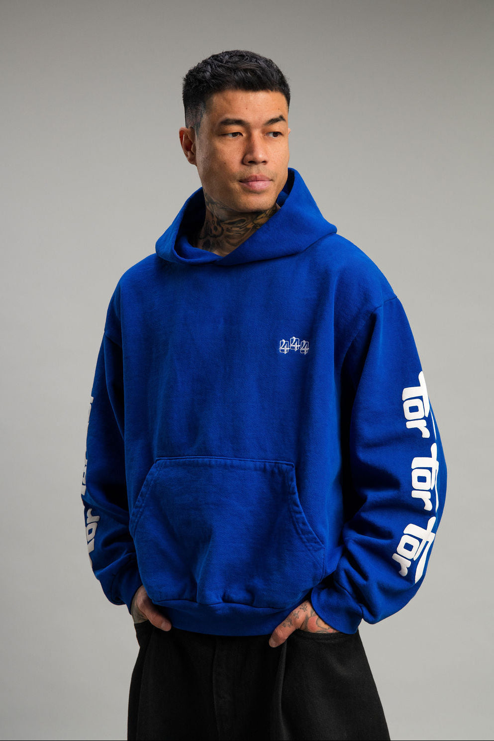 444 HOODIE - TRUE BLUE