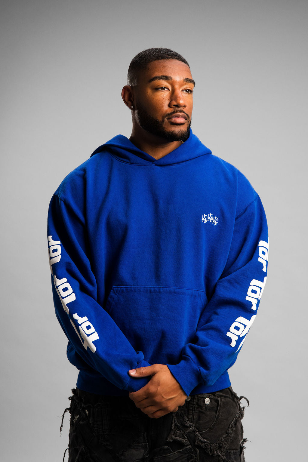 444 HOODIE - TRUE BLUE