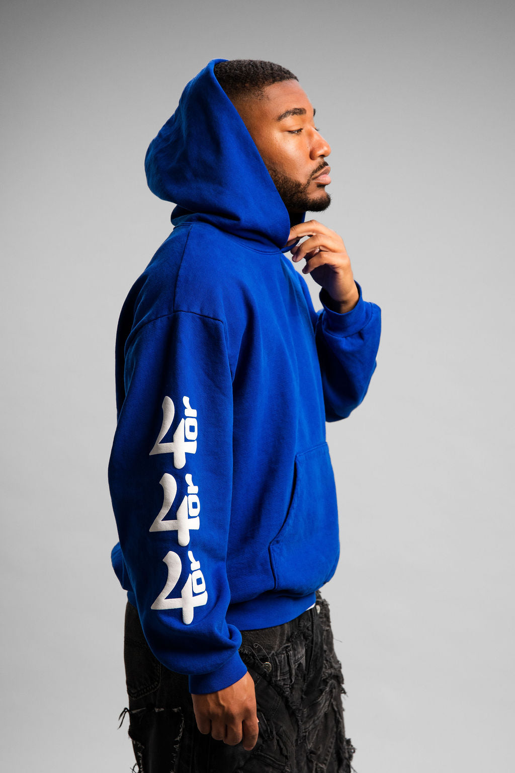 444 HOODIE - TRUE BLUE